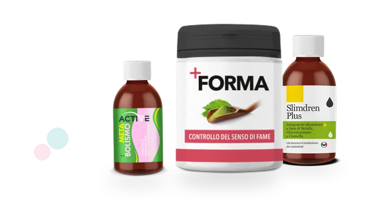 Prodotti in offerta: +forma, Metabolismo Active, Slimdren Plus, Piperina e Curcuma Zenzero e Limone Premium