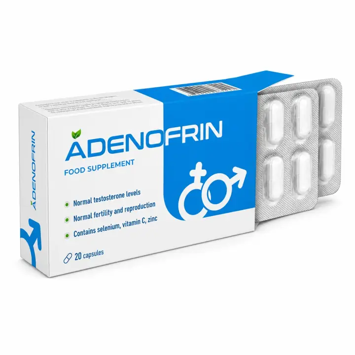 Adenofrin su sfondo bianco