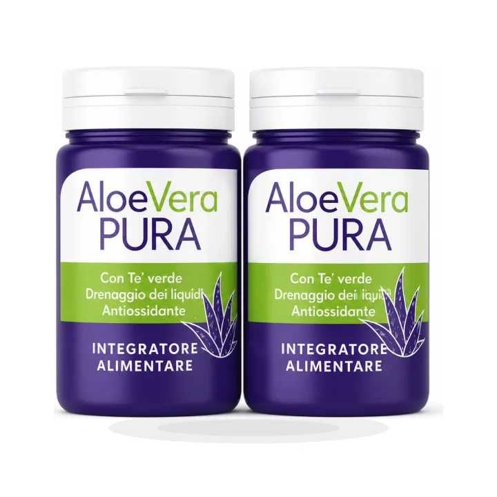 Aloe Vera Pura su sfondo bianco