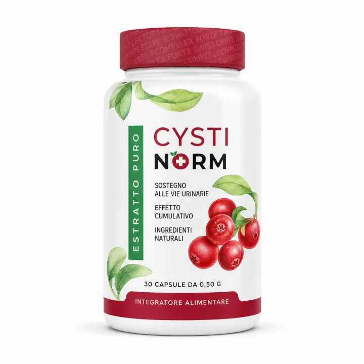 Cystinorm per incontinenza su sfondo bianco