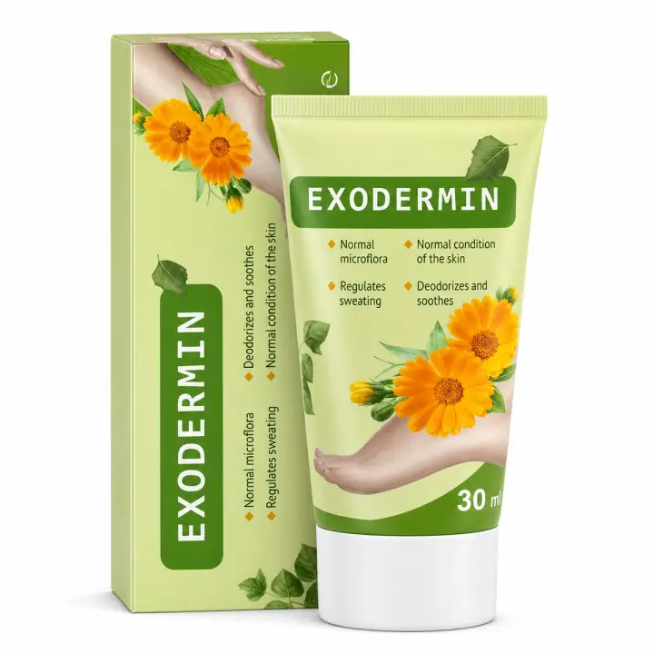 Exodermin su sfondo bianco