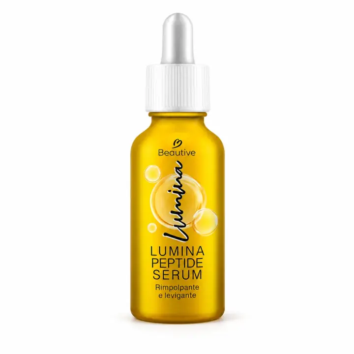 Lumina Peptide Serum su sfondo bianco