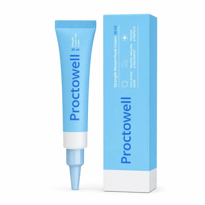 Proctowell su sfondo bianco