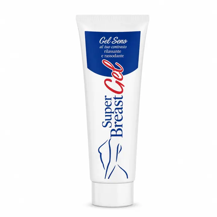 Super Breast Gel su sfondo bianco