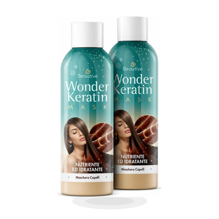 Wonder Keratin Mask su sfondo bianco